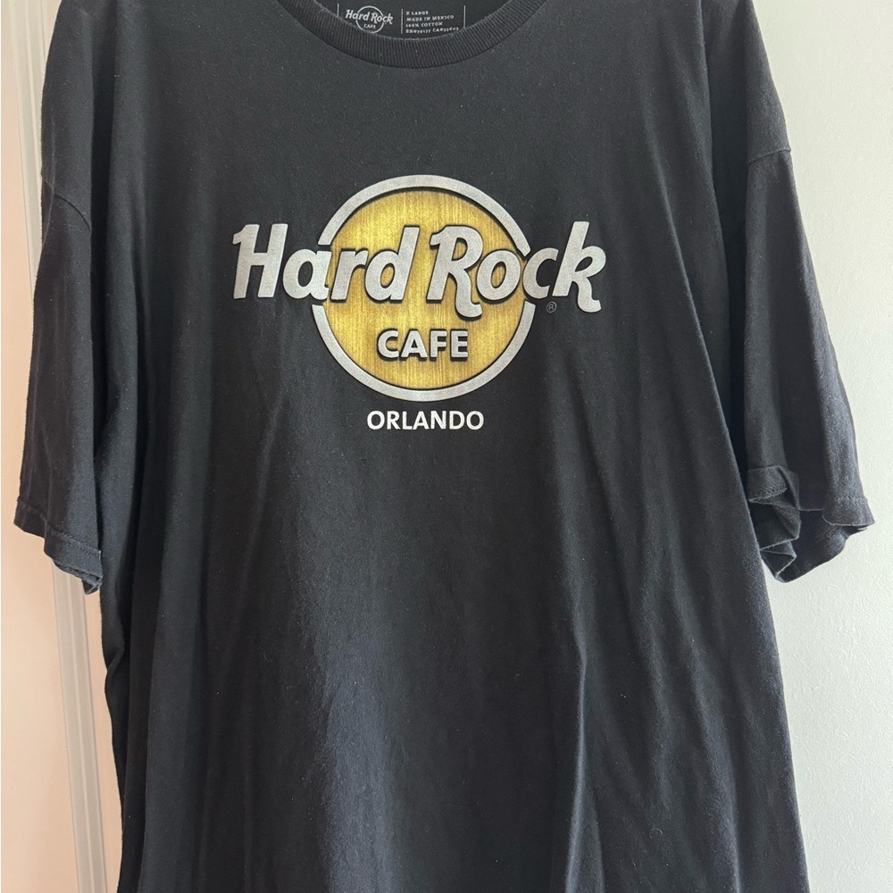 Hard Rock Cafe Orlando Black and Gold Tee Size XL